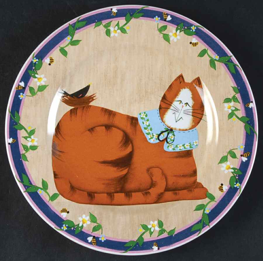 Garden Cat Luncheon/Salad Plate by Sakura-1