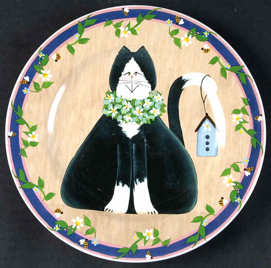 Garden Cat Luncheon/Salad Plate by Sakura-1