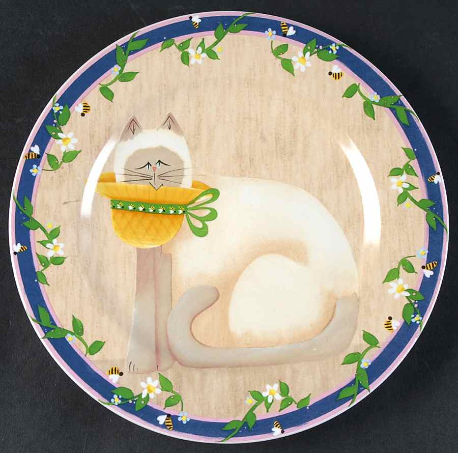 Garden Cat Luncheon/Salad Plate by Sakura-1