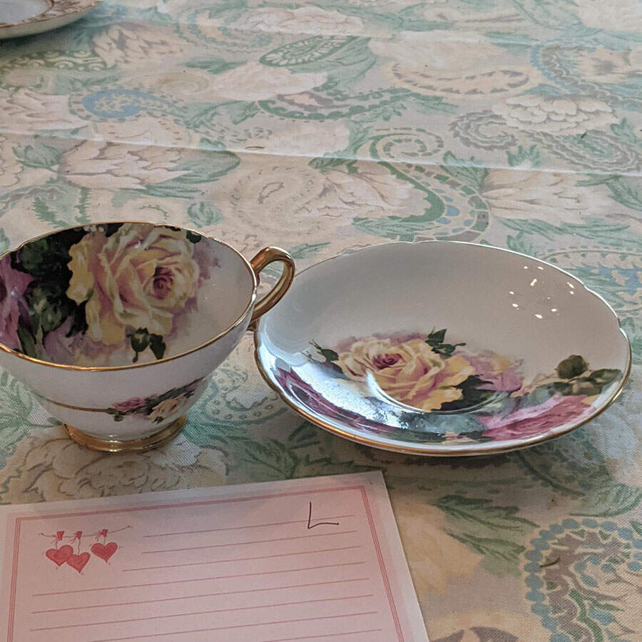 292-11 Footed Cup & Saucer Set by Stanley China (ENG)-1