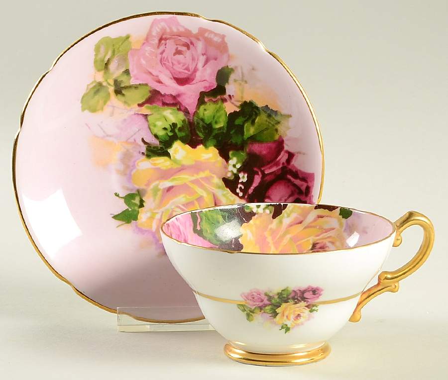 292-11 Footed Cup & Saucer Set by Stanley China (ENG)-1