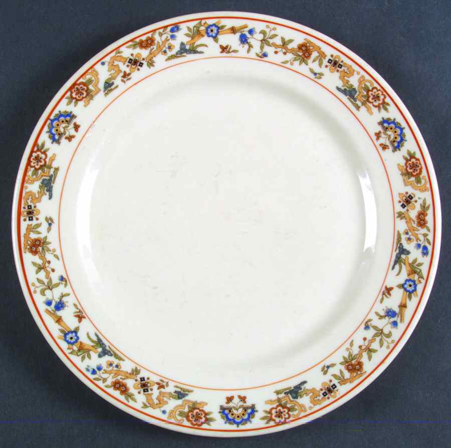 Oriental (Tan Bands) Luncheon Plate by Syracuse-1