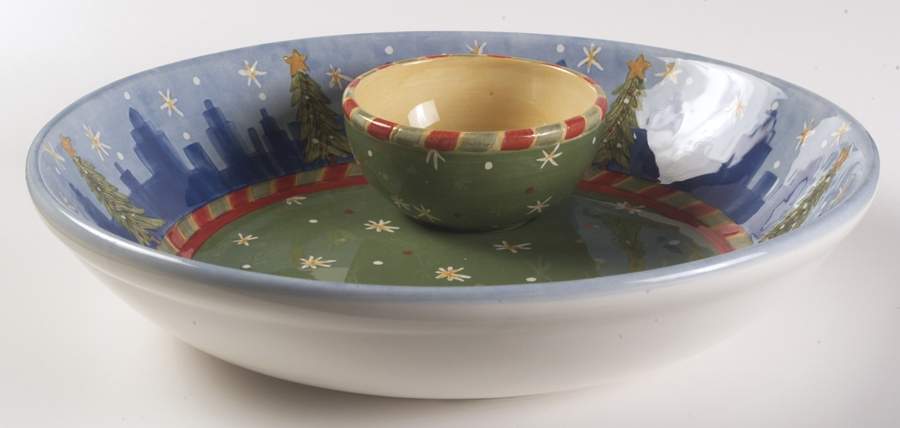 Christmastime in the City (2 Piece) Chip & Dip Set by Sango-1