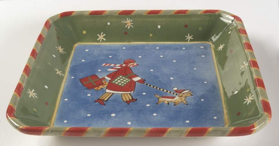 Christmastime in the City Square Candy Dish by Sango-1