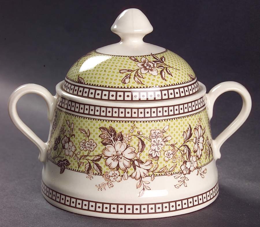 Cottage Sugar Bowl & Lid by Spode-1