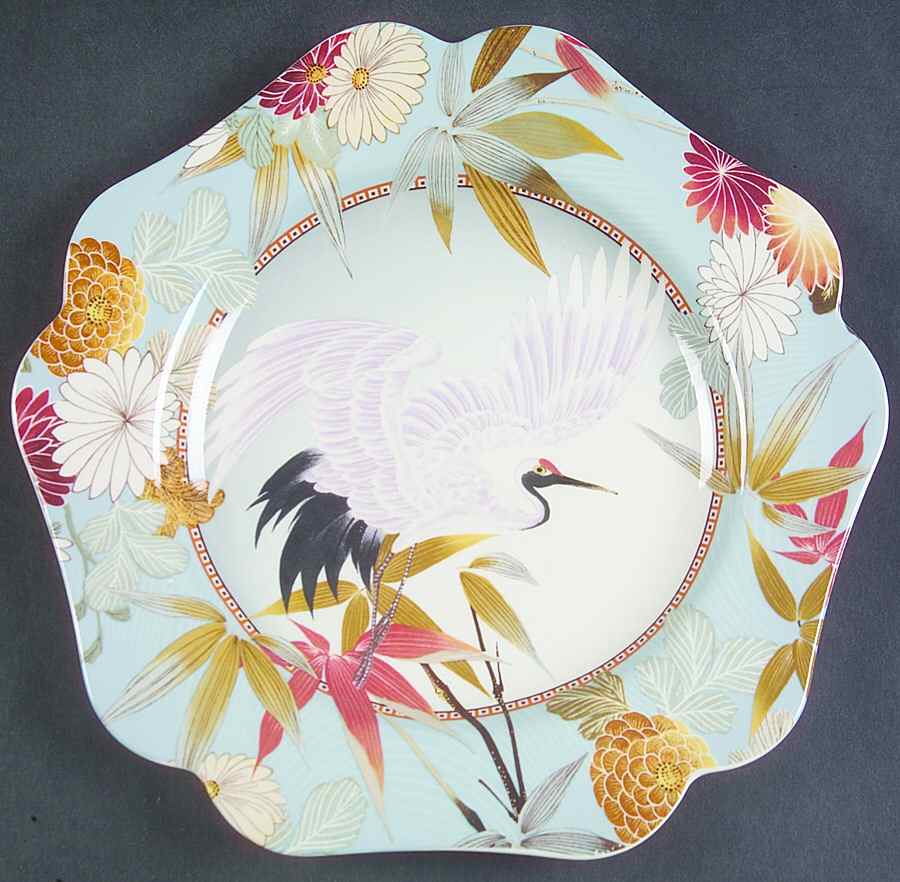 Home Accents Japanese Heron 9" Pentagonal Plate by Spode-1