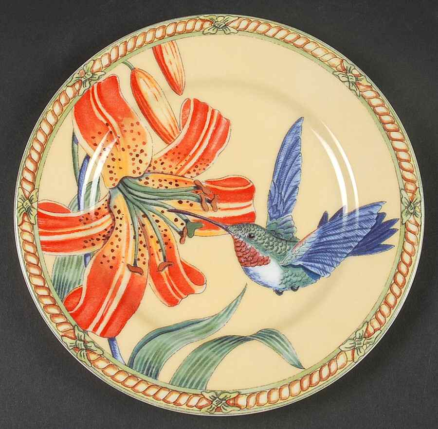 Hummingbird Collection Salad/Dessert Plate by Sadek-1