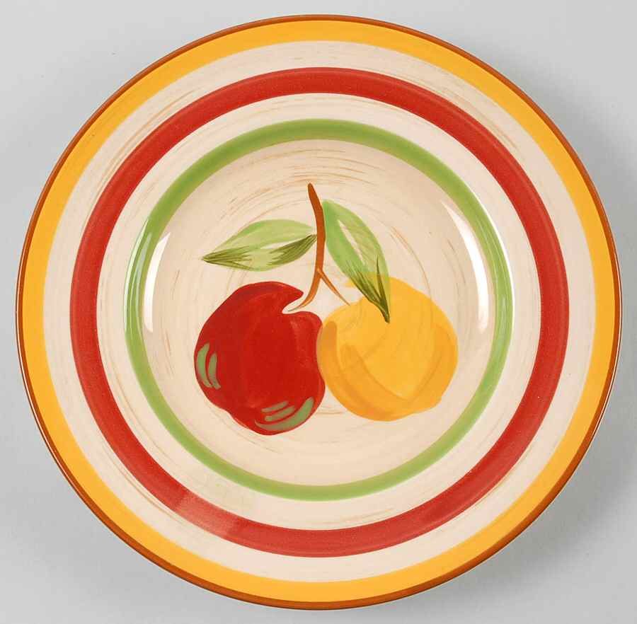 Apple Stripes Salad Plate by Stoney Hill-1