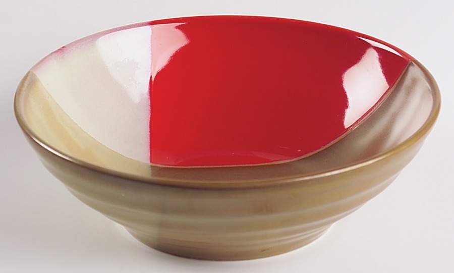 Gold Dust Red Soup/Cereal Bowl by Sango-1
