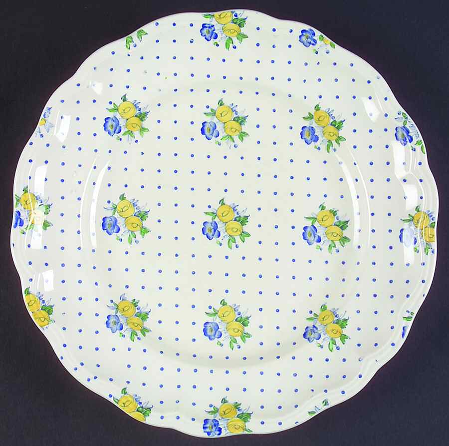 Old Concord Blue (Marlborough) Dinner Plate by Spode-1