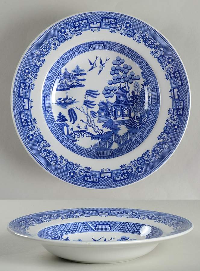 Blue Willow (Williams Sonoma) Large Rim Soup Bowl by Spode-1