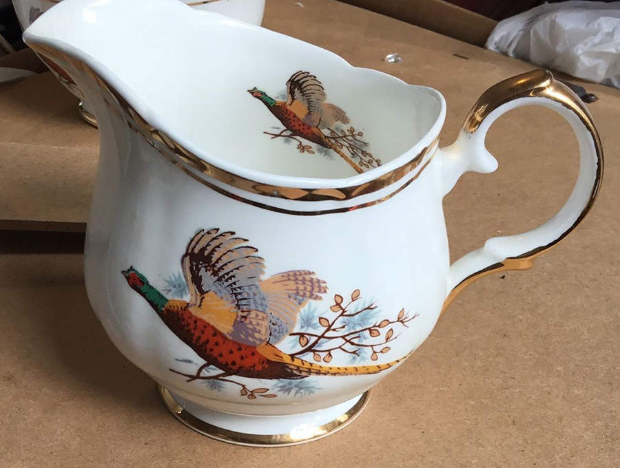 Pheasant Creamer by Sheriden (England)-1