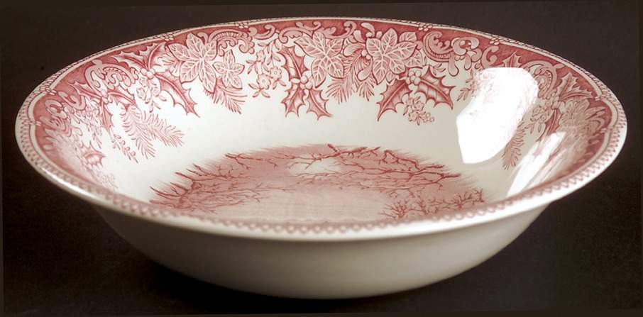 Winter's Eve Red (Camilla) Ascot Coupe Cereal Bowl by Spode-1