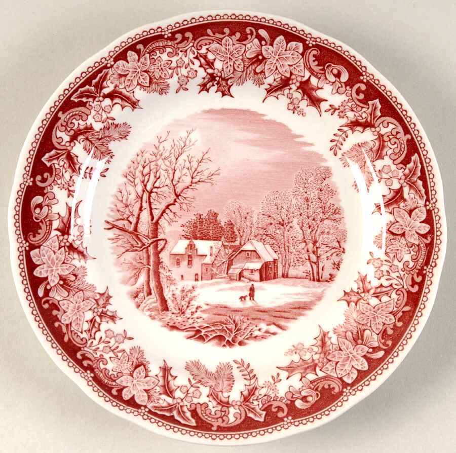 Winter's Eve Red (Camilla) Salad Plate by Spode-1