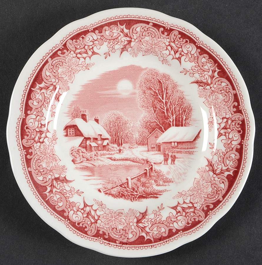 Winter's Eve Red (Camilla) Bread & Butter Plate by Spode-1