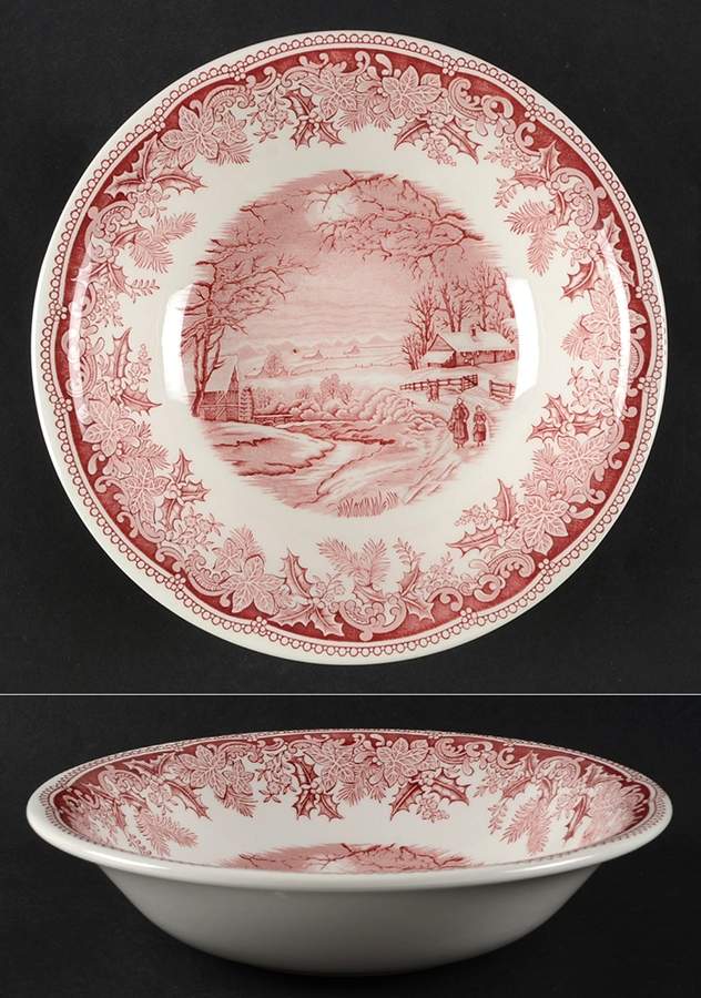 Winter's Eve Red (Camilla) Ascot Coupe Cereal Bowl by Spode-1