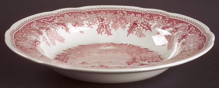 Winter's Eve Red (Camilla) Large Rim Soup Bowl by Spode-1