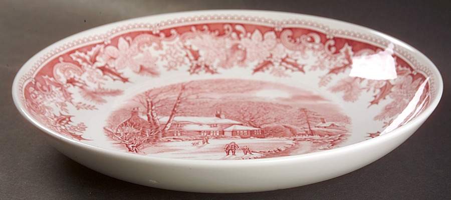 Winter's Eve Red (Camilla) 10" Individual Pasta Bowl by Spode-1