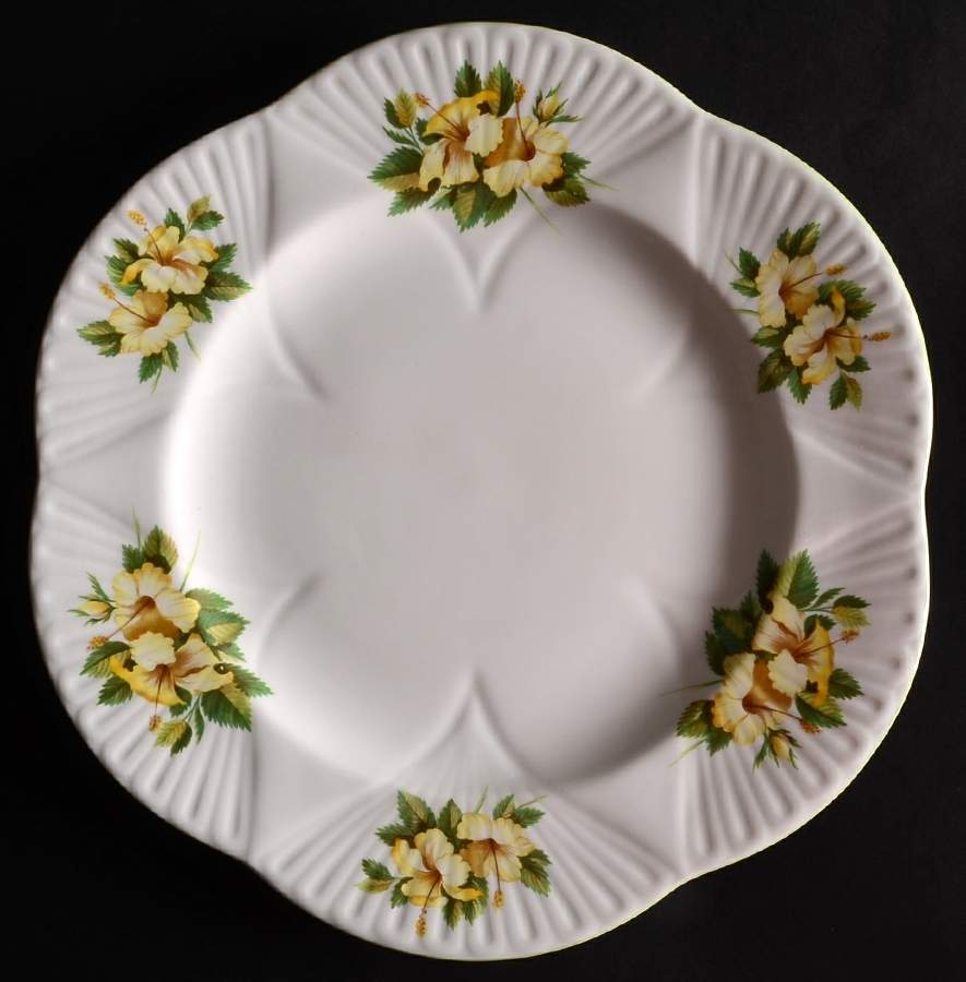 Hibiscus Dinner Plate by Shelley-1