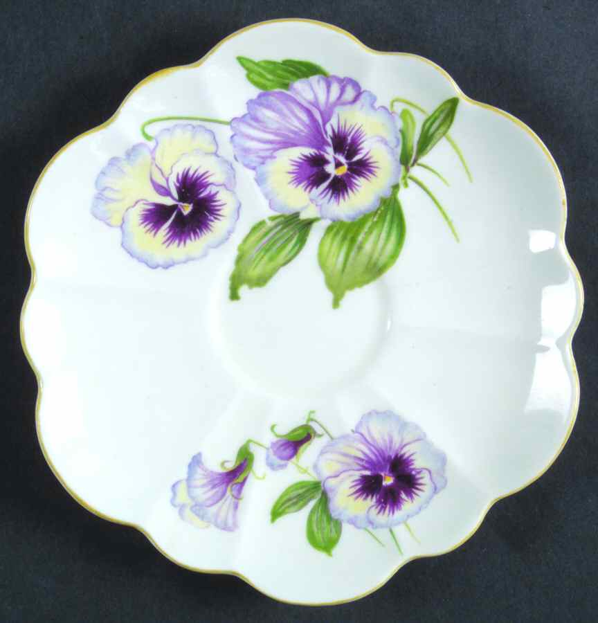 Pansy (Atholl Shape) Saucer by Shelley-1