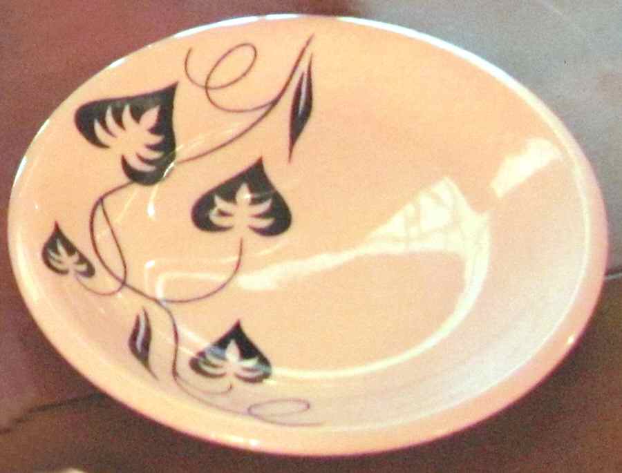Black Ivy Salad Plate by Sterling China (USA)-1