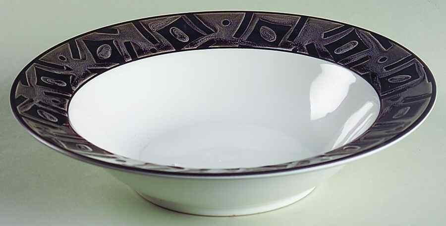 Vice Versa Black Rim Soup Bowl by Sakura-1