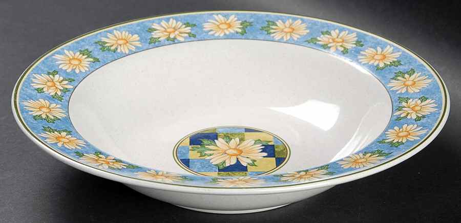 Summer Daisy Rim Soup Bowl by Studio Nova-1
