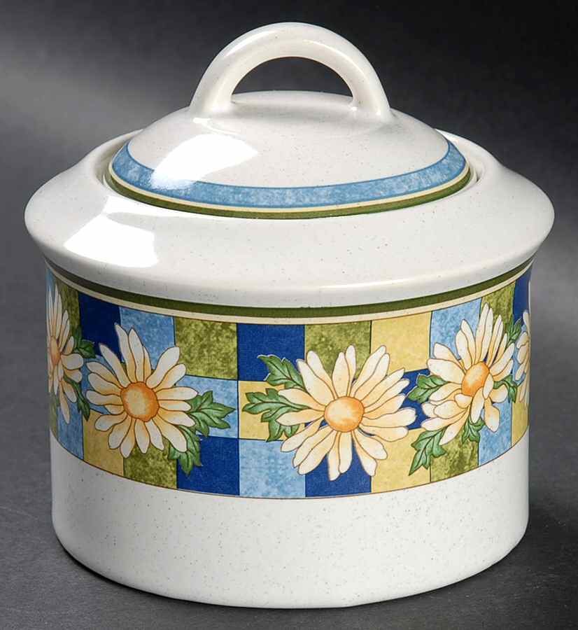 Summer Daisy Sugar Bowl & Lid by Studio Nova-1