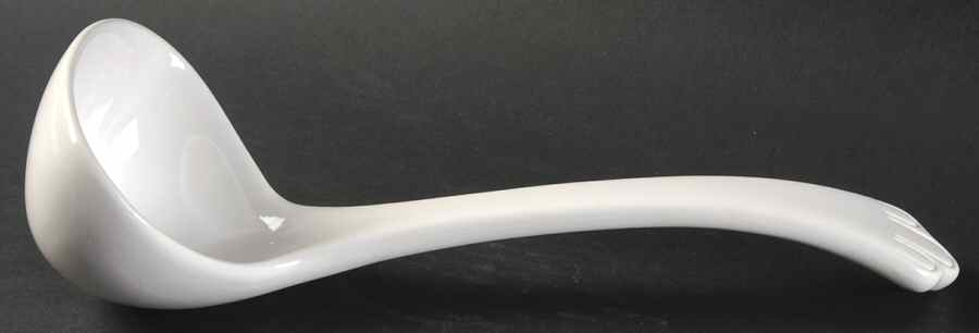 Whiteware Tureen Ladle by Stoney Hill-1