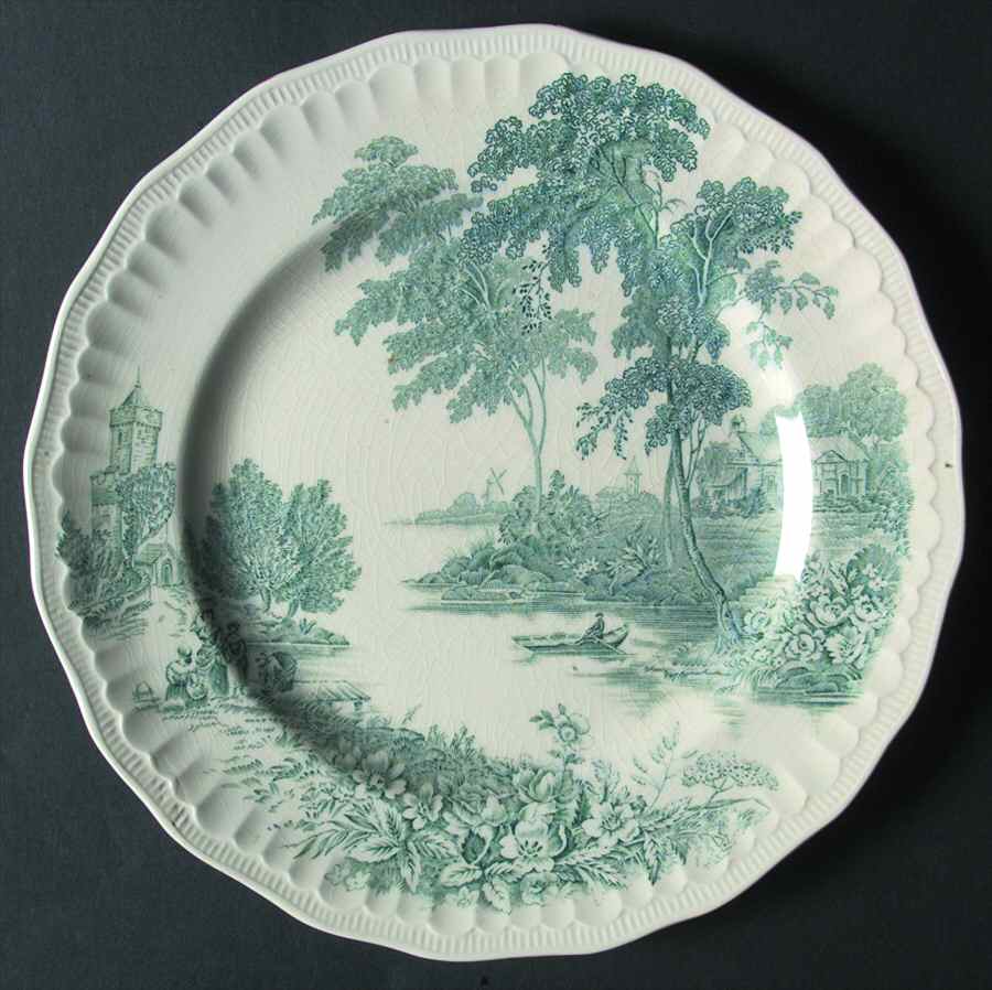 The Ferry Green Dinner Plate by Swinnertons-1