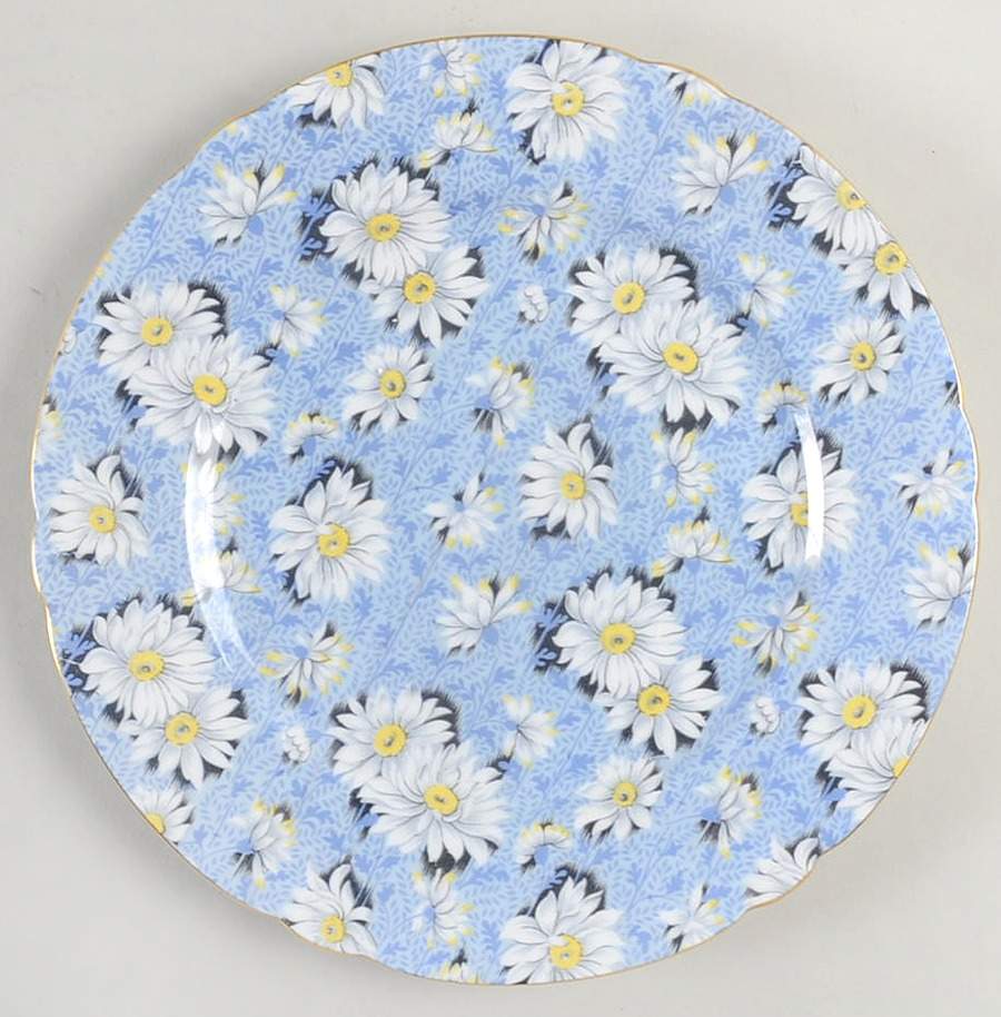Blue Daisy Salad Plate by Shelley-1