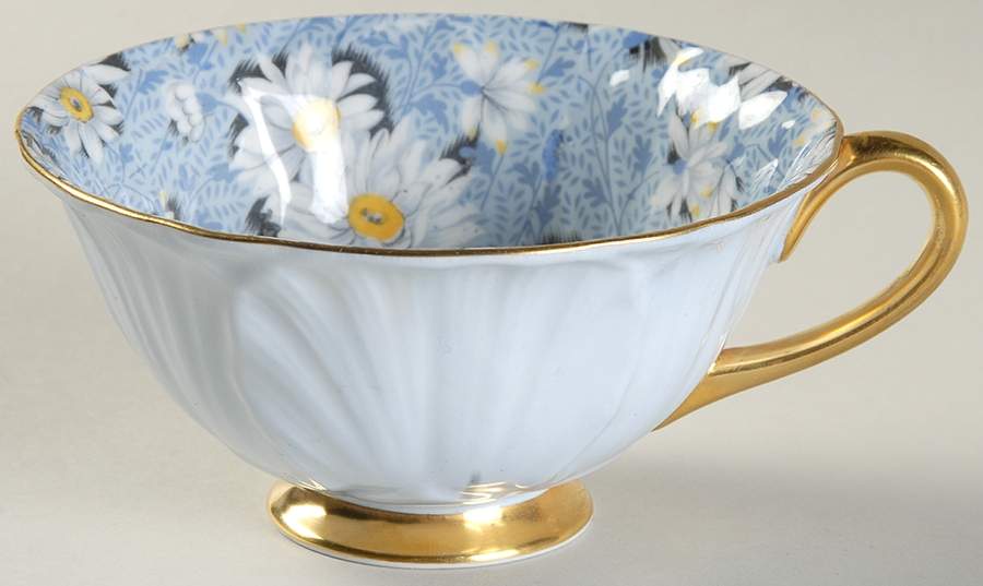 Blue Daisy Footed Cup by Shelley-1