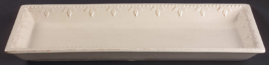 Sorrento Ivory 18" Rectangular Serving Platter by Signature-1