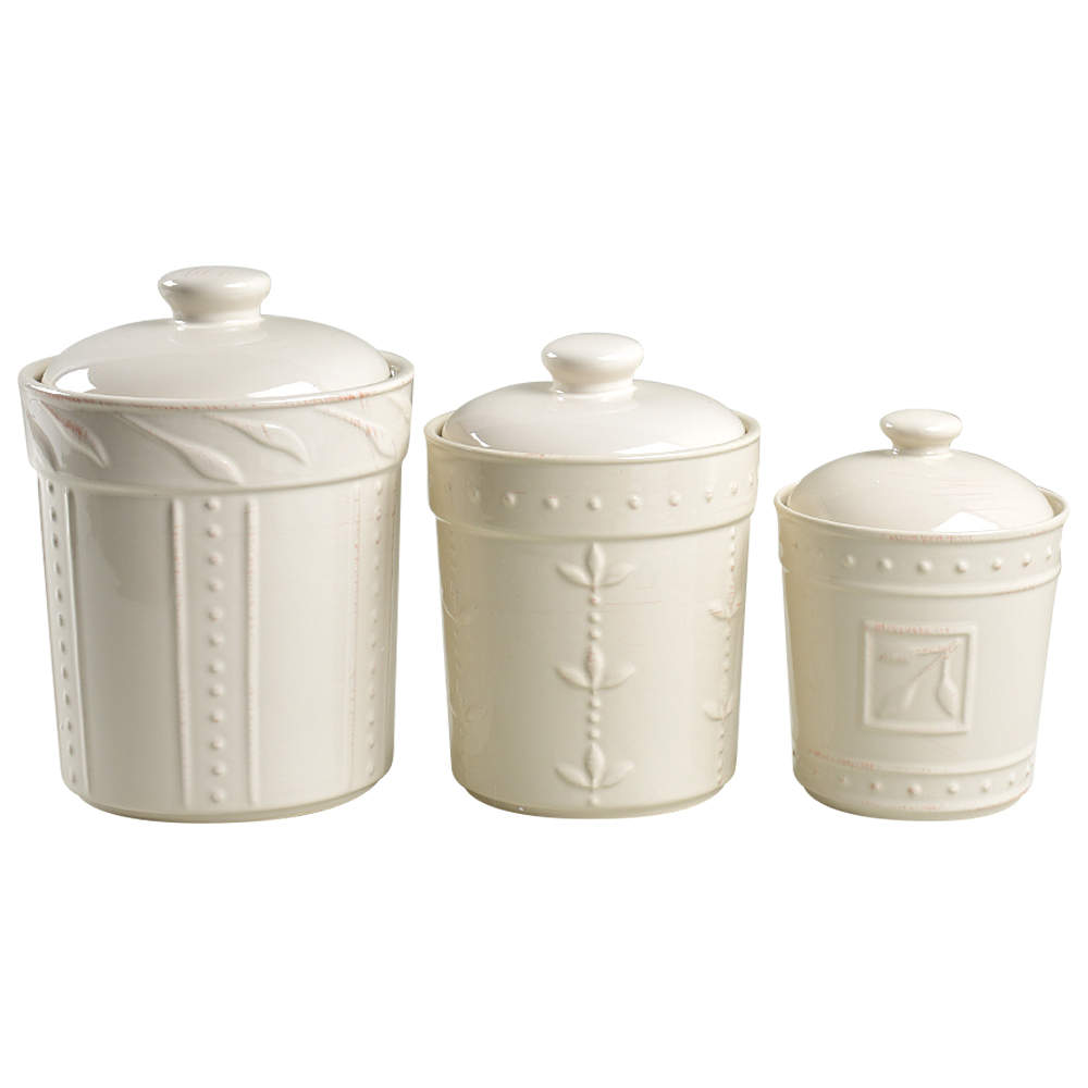 Sorrento Ivory (3 Piece) Canister Set (Box Set) by Signature-1