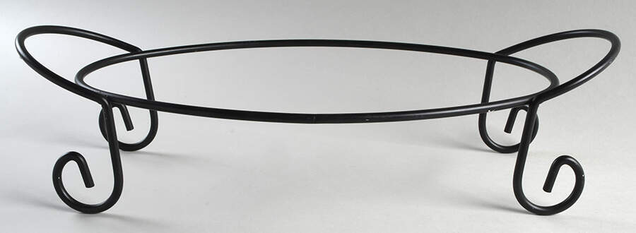 Sorrento Ivory 16" Oval Baker Metal Stand by Signature-1