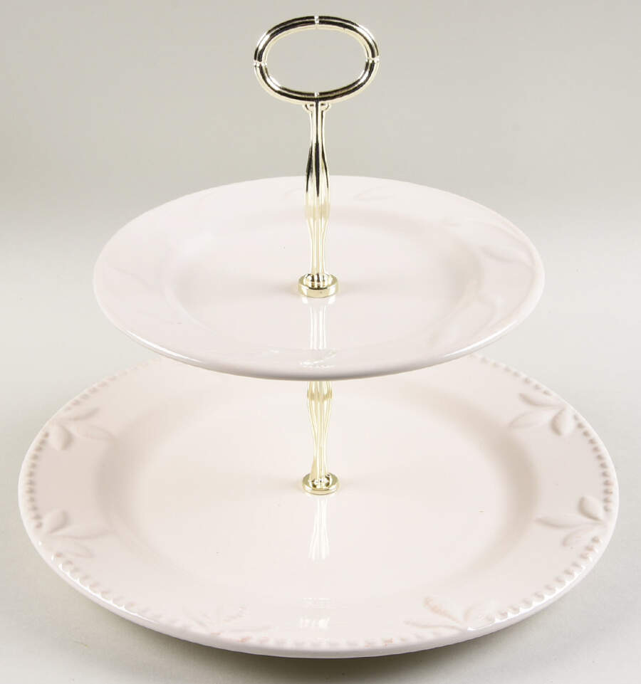 Sorrento Ivory 6 5/8"-10"  2 Tiered Serving Tray (Dp, Sp) HC by Signature-1