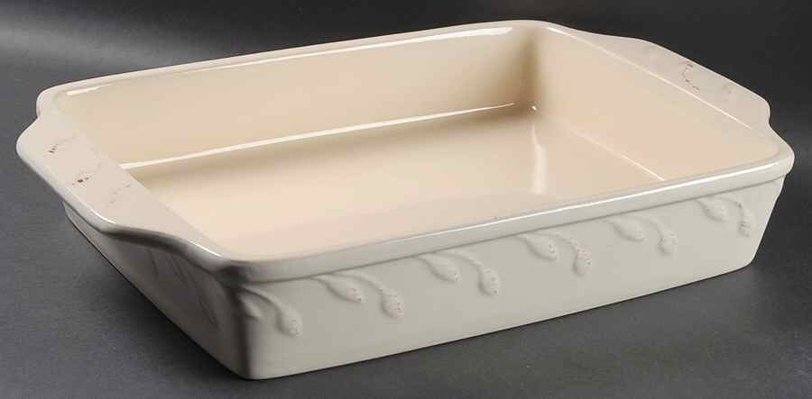Sorrento Ivory 17" Rectangular Baker by Signature-1