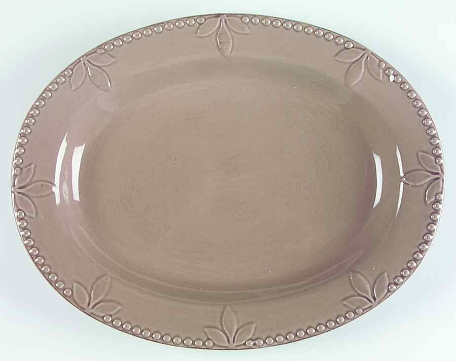 Sorrento Suede 14" Oval Serving Platter by Signature-1