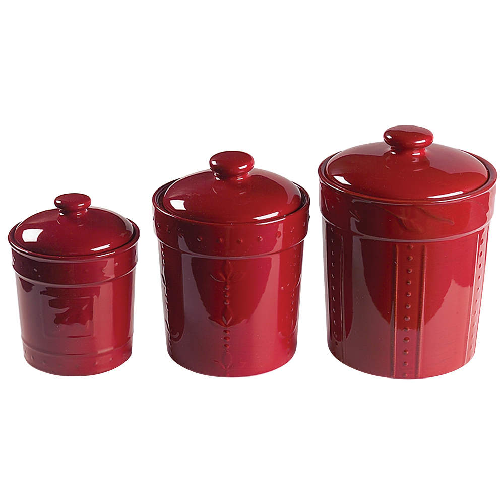 Sorrento Ruby (3 Piece) Canister Set (Box Set) by Signature-1