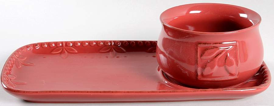 Sorrento Ruby Soup & Sandwich Set (Tray & Bowl) by Signature-1