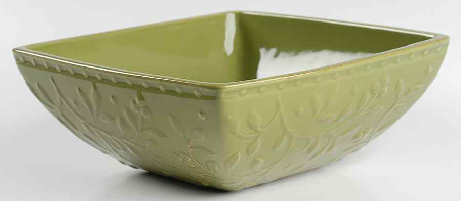 Chelsea Parsley (Green) 8" Square Vegetable Bowl by Signature-1