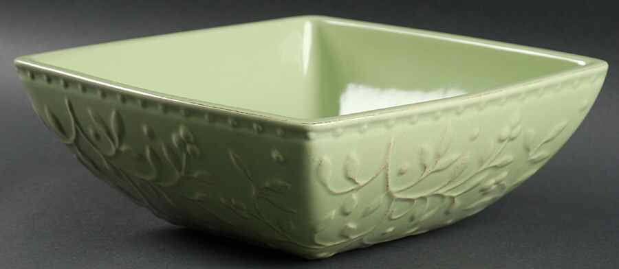 Chelsea Honeydew (Lt Green) 8" Square Vegetable Bowl by Signature-1