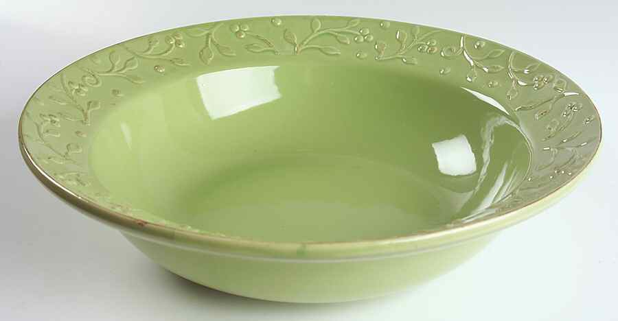 Chelsea Honeydew (Lt Green) 12" Large Salad Serving Bowl by Signature-1