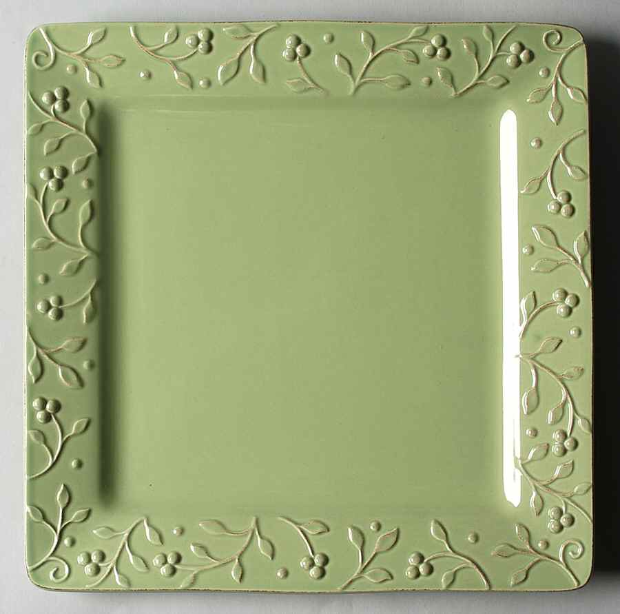 Chelsea Honeydew (Lt Green) Square Dinner Plate by Signature-1