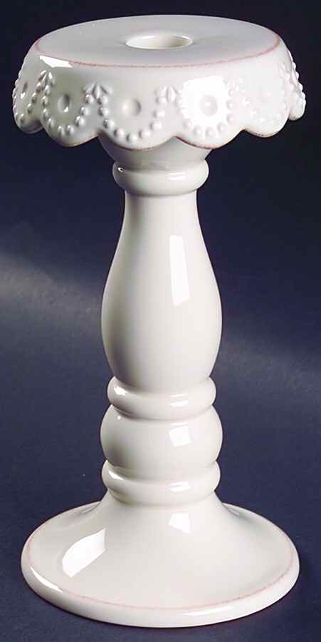 Now and Then Linen 8" Tall Candlestick by Signature-1