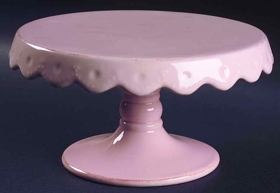 Now and Then Rose Blossom 8" Diameter Pedestal Cake Stand by Signature-1