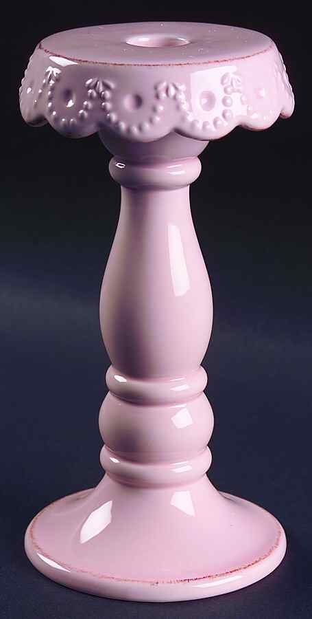 Now and Then Rose Blossom 8" Tall Candlestick by Signature-1