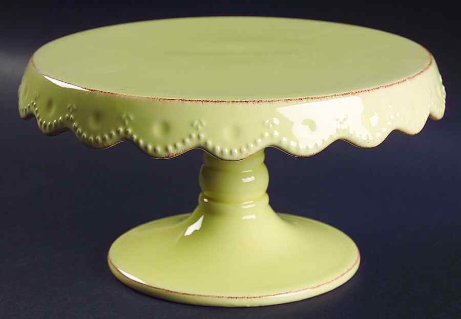 Now and Then Chiffon 8" Diameter Pedestal Cake Stand by Signature-1