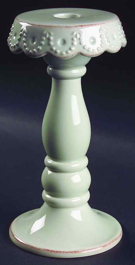 Now and Then Mint 8" Tall Candlestick by Signature-1