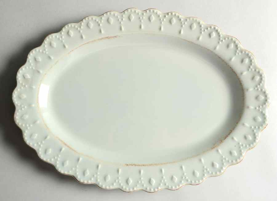Now and Then Mint 14" Oval Serving Platter by Signature-1